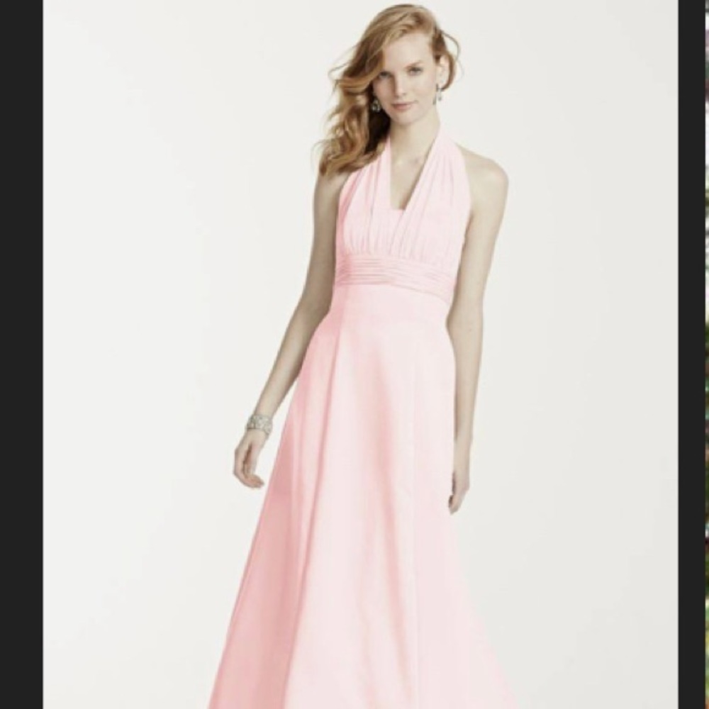 David’a Bridal Satin Empire Waist Ball Gown